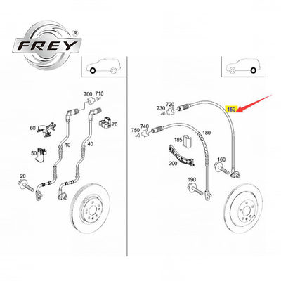 Frey Auto Parts Αισθητήρας ταχύτητας τροχού πίσω ABS 1645400717 Για Mercedes W164 X164 W251 V251