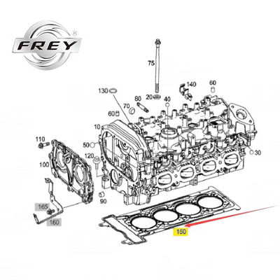Φλάντζα καλύμματος κυλίνδρου M274 W204 C180 , 2740160020 Εξάρτημα φλάντζας κεφαλής